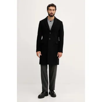 Kabát s příměsí vlny United Colors of Benetton 2X59UN05M černá 99A, vel. 50