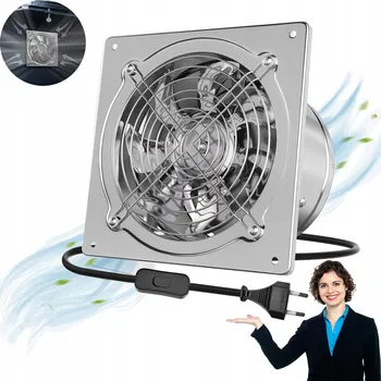 Domácí ventilátor 150 mm Nástěnný odtahový ventilátor s nízkou hlučností do koupelny