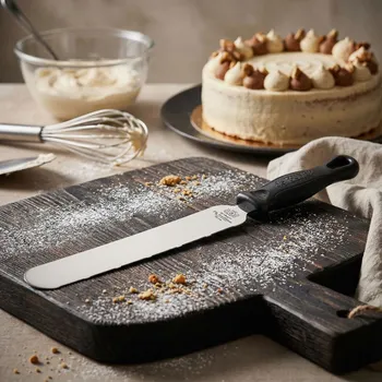 Kuchyňská stěrka DE BUYER Fkoofficium 35 cm černá - stěrka na dorty z nerezové oceli