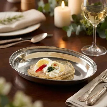 Nerezový talíř GALART 19 x 14 cm