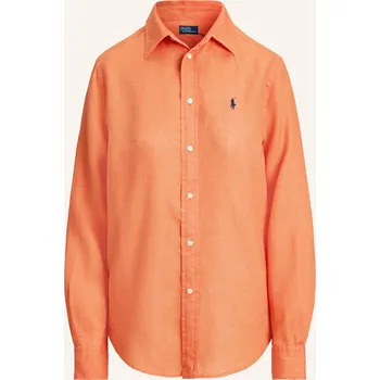 Polo Ralph Lauren Dámská Lněná Košilová Halenka, oranžová, 36