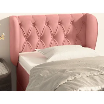 Čelo postele typu ušák růžová 83x23x78/88 cm samet Růžová3117515