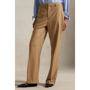 Kalhoty s příměsí vlny Polo Ralph Lauren 211A10720 hnědá 82X, vel. 34