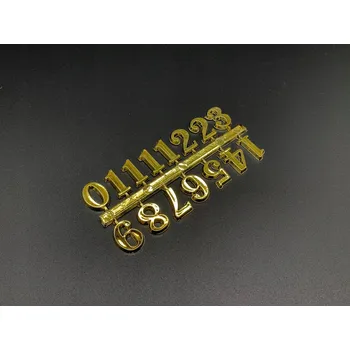 Hodiny Římské číslice pro nástěnné hodiny DIY, výška 1,7 cm, ve zlaté barvě