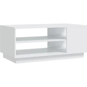 Konferenční stolek Konferenční stolek moderní bílý 102 x 55 x 43 cm, dřevotříska