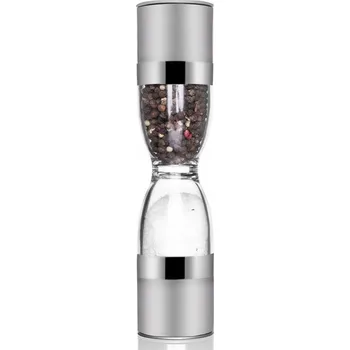 Mlýnek na koření MLÝNEK NA PEPŘ A SŮL OCELOVÝ DVOJITÝ RUČNÍ NA KOŘENÍ 22CM