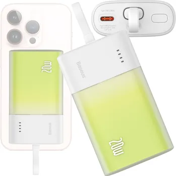 Powerbanka POWERBANK BASEUS 20W 5200mAh SILNÁ POWERBANKA S INTEGROVANÝM KABELEM Lightning