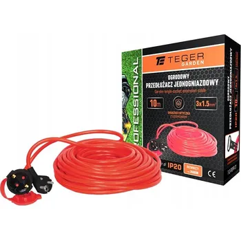 Napájecí kabel Prodlužovací Kabel zahradní PROFESSIONAL 3X1.5mm H05VV-F CE 10M TEGER