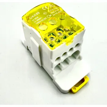 Rozvaděč Rozdělovací blok svorkovnice propojovací můstek konektor DIN lišta TH 35 UKK 80A