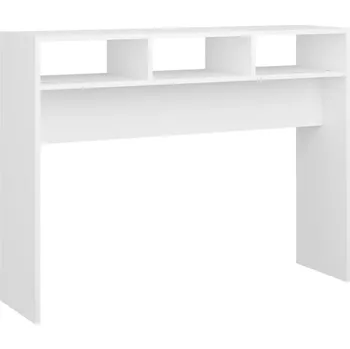 Konferenční stolek Bílý konzolový stolek 105 x 30 x 80 cm z dřevěného kompozitu