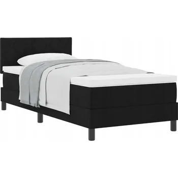 Postel Jednolůžková postel s matrací, černá, 203 x 93 x 88 cm