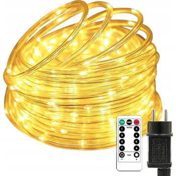 Vánoční dekorace KRÁSNÝ SVĚTLÝ SVĚTELNÝ HAD SE TŘPYTKAMI LED SVĚTÝLKA OZDOBNÉ VÁNOČNÍ 10M