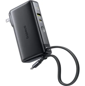 Powerbanka Baseus - Power Bank Nomos NT11 Omni (P10078807123-00) - s USB-C kabelem, 10000mAh, 67W, digitální displej - Cosmic Black