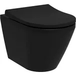WC závěsné VitrA Integra Rim-Ex včetně sedátka se soft close, zadní odpad, černý 7041-083-6285 - 7041-083-6285