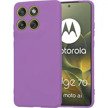 Pouzdro na mobilní telefon Techsuit SoftFlex pro Motorola Edge 70 – fialový