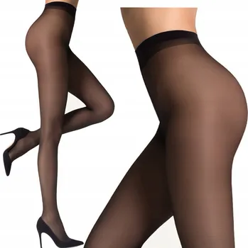 Dámské punčochy Punčocháče Dámské 40 DEN Bez kalhotek Klasické Polomatné Černé Legs 4-L