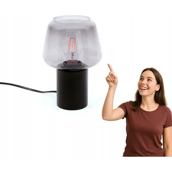 Lampička Stolní lampa Italux Romio černá 40 W