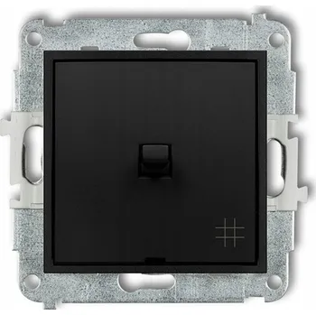 vypínač Křížový vypínač Klasik, Podomítkový Karlik černý 12MWPUS-6