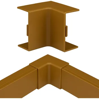 Elektroinstalační krabice Interlook Vnitřní rohový spoj 40×20 mm | hnědá rohová krytka na kabely | CDT-04-Brown