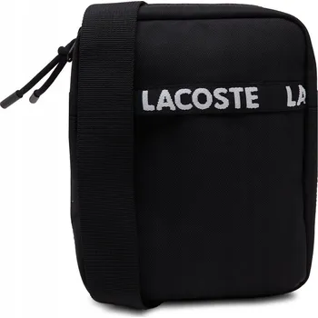 Kabelka Černá polyester taška kabelka přes rameno Lacoste