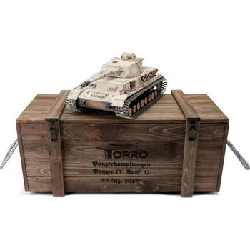 RC model tanku TORRO RC tank 1:16 PzKpfw IV Ausf. G Div. LAH Charkov 1943 zimní (BB, PROFI kovový model)