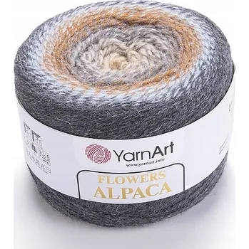 Příze Vlna YarnArt FLOWERS ALPACA 250 g/940 m, vlna 440