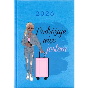 Kalendář Knižkový kalendář 2026 A5 FunnyCase modrý