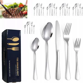 Příbor SADA PŘÍBORŮ 30 EL 6 os sada příborů krabička stříbrná