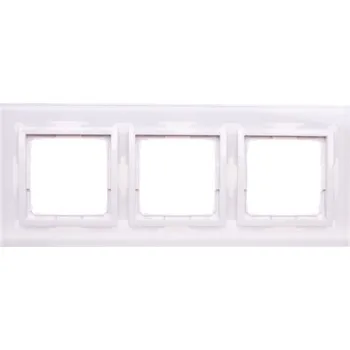 vypínač Trojitý perleťový Rámeček Kontakt-Simon 54 Nature