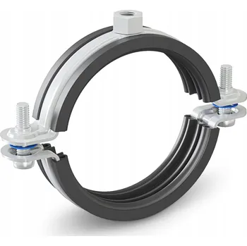 Vodovodní potrubí DRŽÁK KOVOVÁ GUMA NICZUK HOBBY 4" (107-114) M8 OBJÍMKA KANALIZAČNÍ VODA PLYN