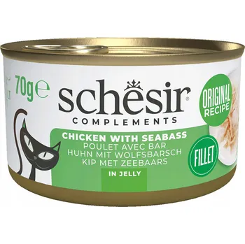 Krmivo pro kočku SCHESIR Doplňkové krmivo pro KOČKY - Kuře s mořským okounem v želé, 70g