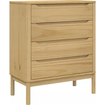 Komoda Komoda FLORO z masivního borovicového dřeva, voskovaná hnědá, 76,5 x 39 x 90,5 cm