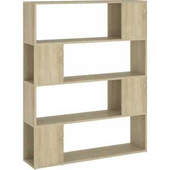 Knihovna Regál na knihy 100 x 24 x 124 cm dub sonoma, 4 police