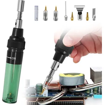 Páječka PLYNOVÁ PÁJEČKA HORKOVZDUŠNÁ PISTOLE HOŘÁK S REGULACÍ HORKOVZDUŠNÁ PISTOLE S HROTY SADA 9v1