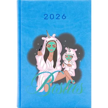 Kalendář Knižkový kalendář 2026 A5 FunnyCase modrý