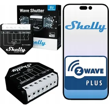 Zabezpečení domácnosti Ovladač Shelly Wave Shutter Z-Wave