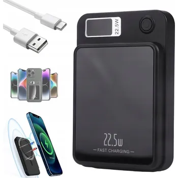 Powerbanka MAGNETICKÁ POWERBANKA LCD 10000MAH USB-C 20W PD BEZDRÁTOVÁ NABÍJEČKA