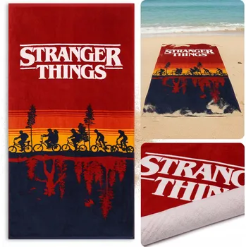 STRANGER THINGS RYCHLESCHNOUCÍ plážová osuška koupelnová BAVLNĚNÁ 70x140cm