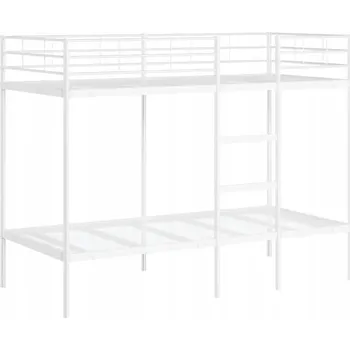 Postel Patrová postel kovová bílá 195,5 x 90 x 150 cm