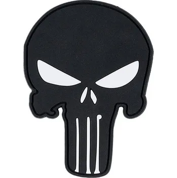 Airsoft 101INC Nášivka PUNISHER velcro plastová ČERNÁ