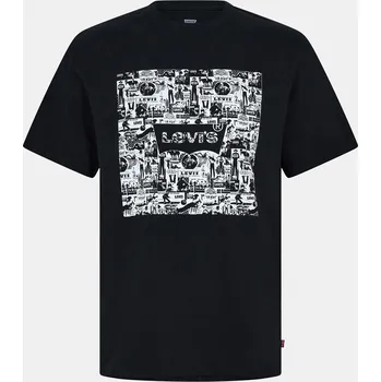 Pánská móda Tričko Levis Grid Black 8989883 2XL