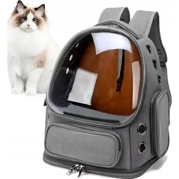 Obraz PŘEPRAVKA ZADNÍ PACK PRO PSA A KOČKU, ŠEDÁ KOPULE, NASTAVITELNÉ RAMENNÍ POPRUHY