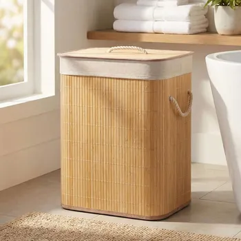 Koš na prádlo Bambusový koš na prádlo TADAR