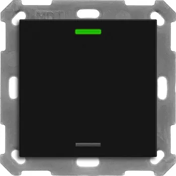 vypínač MDT Technologies KNX tlačítko 55x55 mm, RGBW LED, matná černá