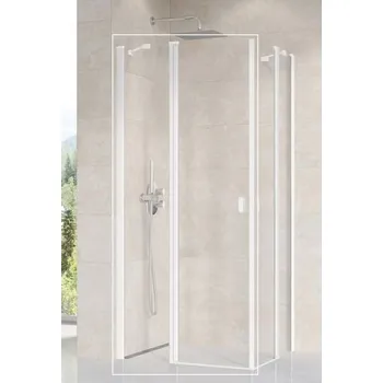 Ravak Chrome Sprchové dveře 100 Transparent bílá matná 1QVA0E00Z1 CRV2-100