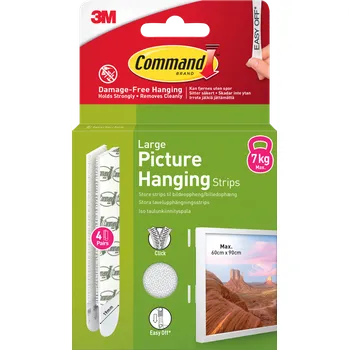 3M Command stripy na zavešení obrazu velké 4 ks