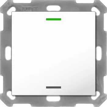 vypínač MDT Technologies KNX tlačítko 55x55 mm, RGBW LED, bílá, měření teploty