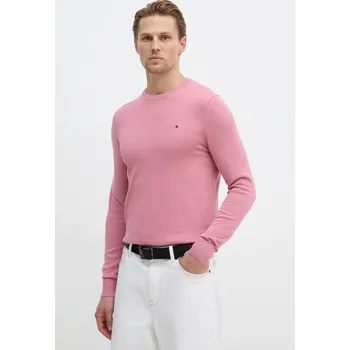 Pánský svetr Bavlněný svetr Tommy Hilfiger MW0MW39999 růžová 30X, vel. XXL
