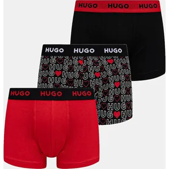 Boxerky Boxerky HUGO 3-pack 50532550 červená 33X, vel. L