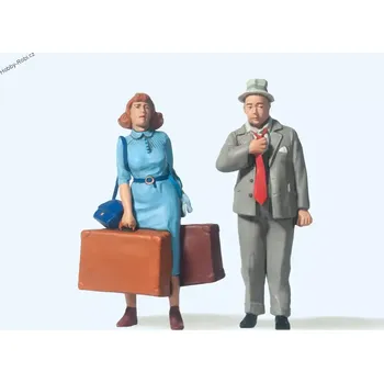 Modelová železnice Postavičky Cestující stojící G - Preiser 45118 (Zahradní železnice)